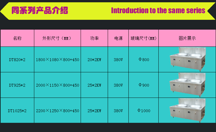 DT820×2电磁双头大锅灶